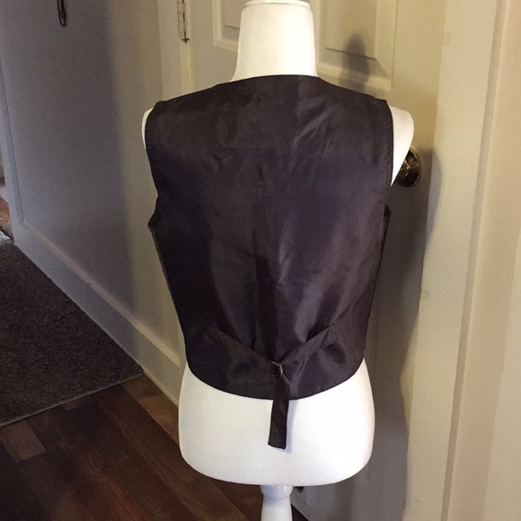 Shebang 100% brown leather vest size M - Picture 3 of 4
